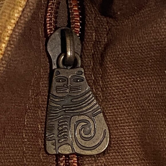 Laurel Burch Canvas small Tote Bag With Cat Design artsy artist - Picture 6 of 11